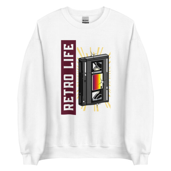 Retro Life Sweatshirt - White