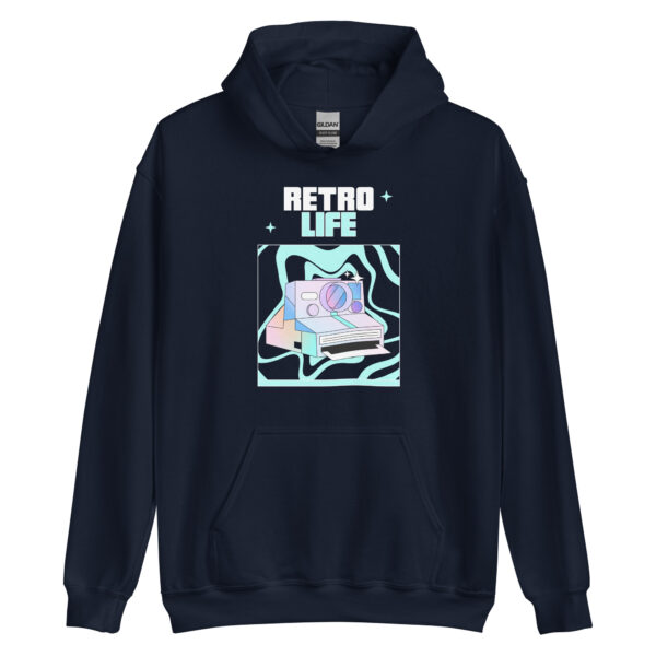 Retro Life Hoodie - Navy