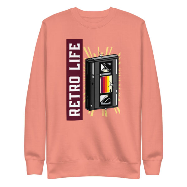 Retro Life Sweatshirt - Dusty Rose