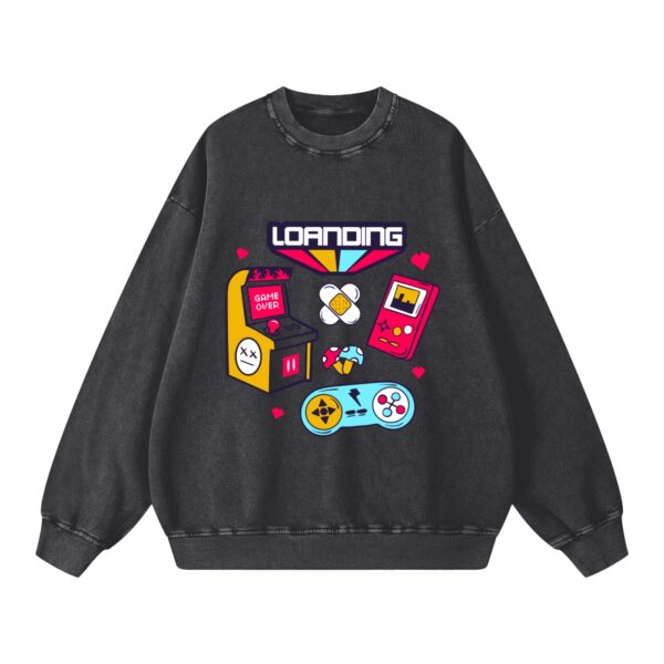 LOANDING...System Error Snow Wash Crewneck