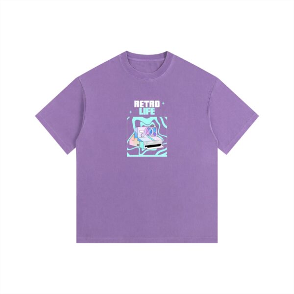 Vaporwave Polaroid Tee - Vintage Purple