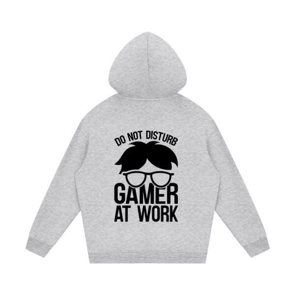 Gamer At Work Hoodie - Heather Grey