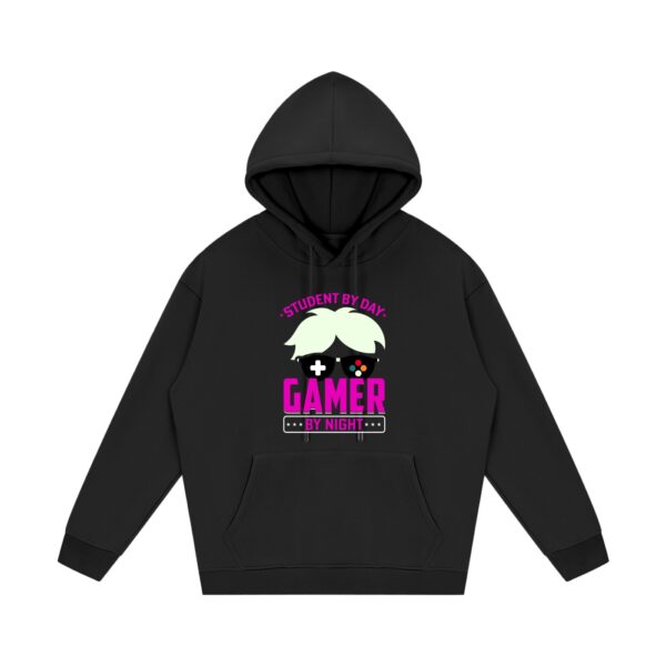 "Student By Day" Gamer Hoodie - Black
